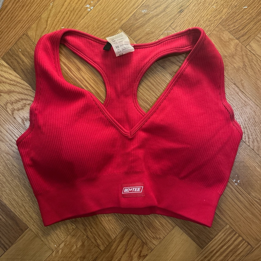 Boxtee Red Women's Sports Bra